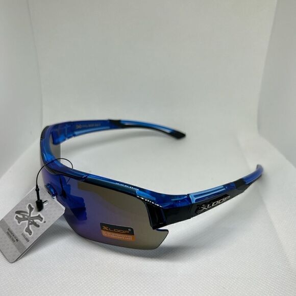 X-Loop Semi-Rimless Mirrored Sunglasses  - Picture 1 of 3
